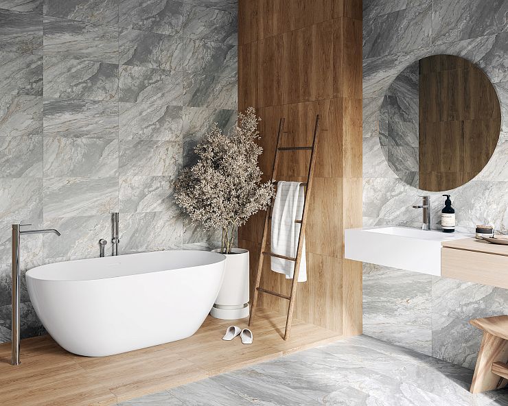 Global Tile, Керамогранит, 30x60, Матовая, Дерево, Мрамор Florida