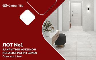 Закрытый аукцион | ЛОТ 1 Керамогранит 30х60 Concept Line