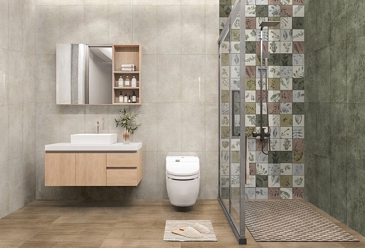 Global Tile, Керамика, 30x60, Глянцевая, Камень, Пэчворк Delia