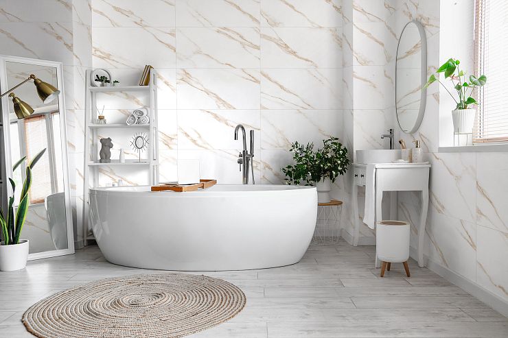 Global Tile, Антискользящая R11+Sugar, Керамогранит, 40x80, Матовая, Мрамор Amorantes