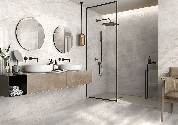 Global Tile, Soft Sugar, Керамогранит, 60x120, 60x60, Лаппатированная, Камень Adani